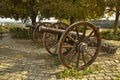 Ancient cannons in the fortress Esslingen am Neckar, Germany.