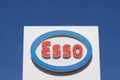 Esso logo on a gas station