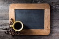 Esspresso cup on slate Royalty Free Stock Photo