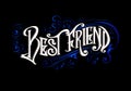 EST FRIEND word lettering custom style