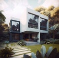 Nature-inspired fictional house designs created in high-quality generative AI