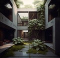 Nature-inspired fictional house designs created in high-quality generative AI Royalty Free Stock Photo
