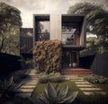 Nature-inspired fictional house designs created in high-quality generative AI