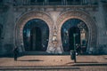 EstaÃ§Ã£o do Rossio, beautiful historic entrance Lisbon, old houses, narrow streets historic old town Portugal