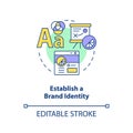 Establish brand identity concept icon Royalty Free Stock Photo