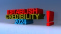 Establish credibility 2024 on blue