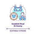 Establish rival and enemy concept icon