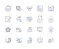 Establishment phase line icons collection. Inception, Foundation, Initiation, Launch, Formation, Beginning, Creation