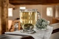 Estafiate herb tea, Artemisia ludoviciana Royalty Free Stock Photo