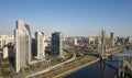 Estaiada bridge in Sao Paulo city, Brazil Royalty Free Stock Photo