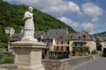 Estaing : the bridge over Lot River Royalty Free Stock Photo