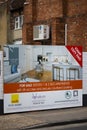 Estate agent advertising hoarding