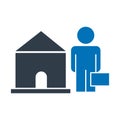 Estate agent Isolated Vector icon which can easily modify or edit Royalty Free Stock Photo