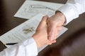 Estate agent shaking hands with his customer Royalty Free Stock Photo