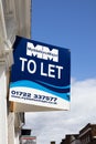 Estate agent to let sign