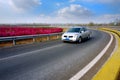 Estate car on the highway Royalty Free Stock Photo