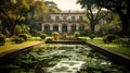 estate garden mansion building Royalty Free Stock Photo