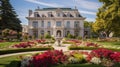 estate garden mansion building Royalty Free Stock Photo