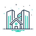 Mix icon for Estate, residence and property