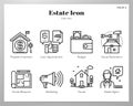 Estate icons Line pack