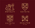 Estate keys logo icon set 1 Royalty Free Stock Photo