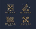 Estate keys logo icon set 2 Royalty Free Stock Photo