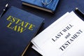 Estate law, last will and testament in a court. Royalty Free Stock Photo