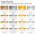 Estate Planning Chart Bronze Silver Gold Platinum Royalty Free Stock Photo