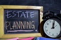 Estate Planning on phrase colorful handwritten on blackboard. Royalty Free Stock Photo