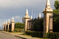 Estate security fence Royalty Free Stock Photo