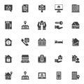 Estate vector icons set