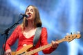 Este Haim, bass player of Haim band, performance at Heineken Primavera Sound Royalty Free Stock Photo