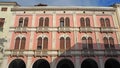 Este, Padova, Italy. The main square and its Venetian style buildings Royalty Free Stock Photo