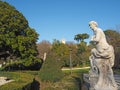 Este, Padova, Italy. The ruins of the Carrarese castle and its public park