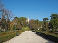 Este, Padova, Italy. The ruins of the Carrarese castle and its public park