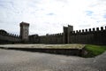 Este, Padova, Italy. The ruins of the Carrarese castle and its public park