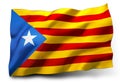 Estelada Blava, flag of Catalan separatism Royalty Free Stock Photo