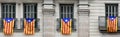 Estelada, the Catalan separatist flag Royalty Free Stock Photo