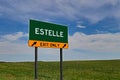 US Highway Exit Sign for Estelle