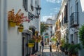 Narrow streets in the center of Estepona, Spain