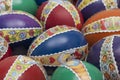 Ester eggs with decoration detail Royalty Free Stock Photo
