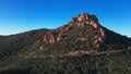 Nice drone view of the Bear Peak of the Massif of Esterel