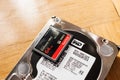 Estern Digital HDD with SanDisk Ultra fast Compact Flash CF Card Royalty Free Stock Photo