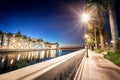 Estero River Promenade at night - Vina del Mar, Chile