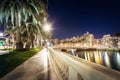 Estero River Promenade at night - Vina del Mar, Chile