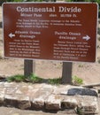 ESTES PARK, COLORADO - JUNE 24, 2016: Continental Divide at Milner Pass along Trail Ridge Road in Rocky Mountain National Park