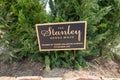 Sign for the Stanley Hedge maze, created in 2015 at the Stanley Hotel