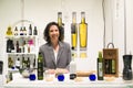 Esther Alonso Gonzalez, promoting olive oil from Madrid at the 10th World Olive Oil Exhibition 2023 at IFEMA, Madrid Spain