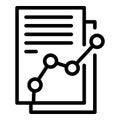 Estimate analytic icon, outline style