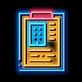 estimate house information neon glow icon illustration